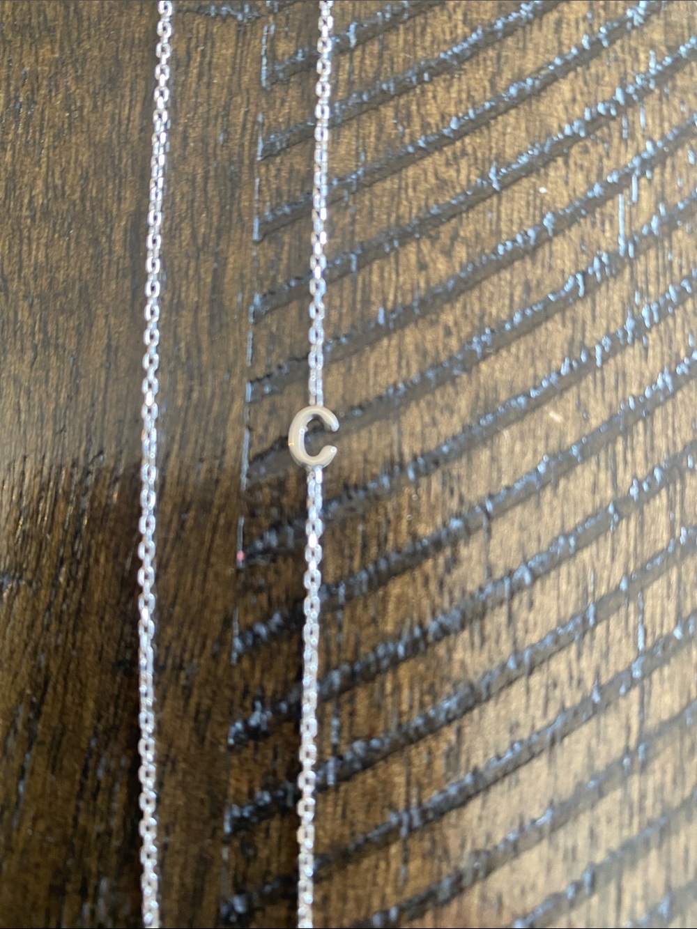 Sterling Silver C Necklace - Picture 2 of 2